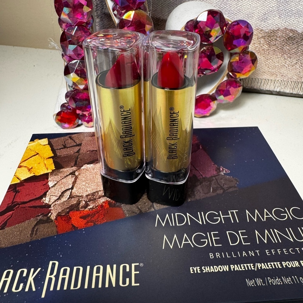 Black Radiance Midnight Magic Eye Shadow and 2 Lipsticks New